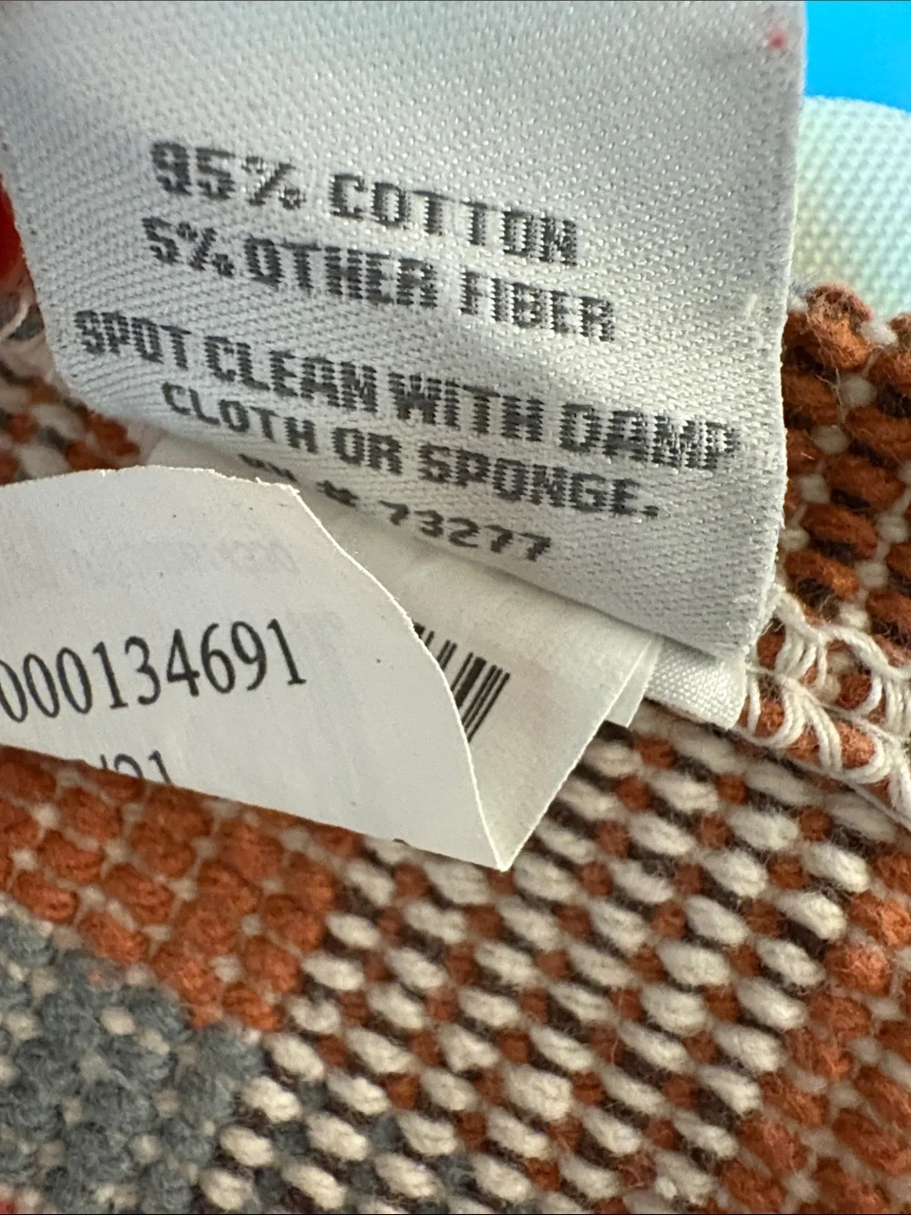 Placemats plaid fall Food Network cotton Multicolor Cream, Rust, Pink set of 4